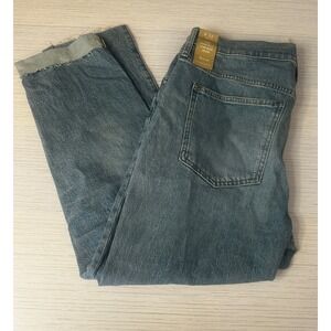 Madewell The Perfect Vintage Jean Blue Distressed Raw Hem W32 ND500 DM5773